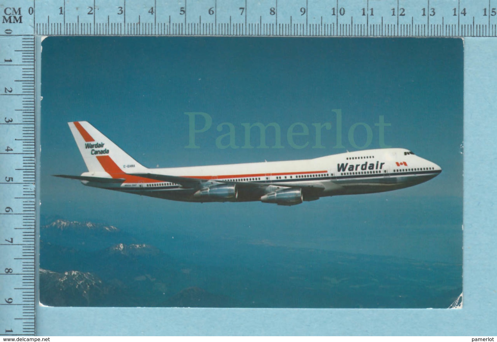 Avion, Aviation - Wardair Canada ( 1975) Ltd, Boing 747, Voyagé En 1988 + Timbre,  Postcard Carte Postale - 1946-....: Modern Era