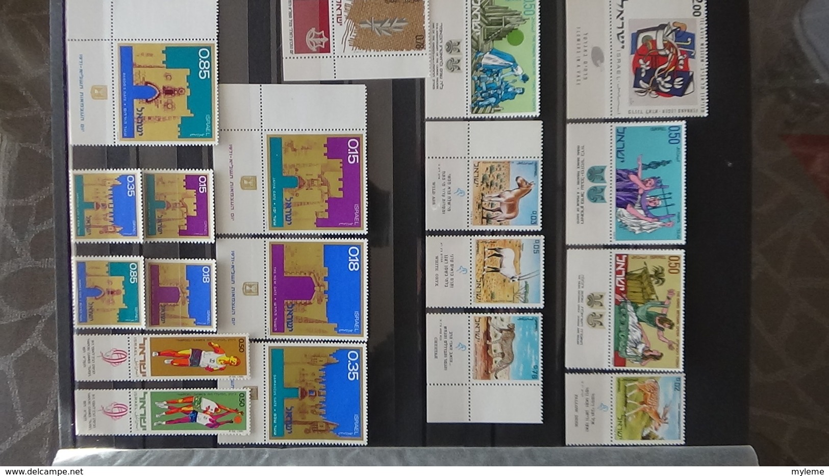 Belle collection d'Israël timbres, blocs, carnets tous **. Côte très sympa !!!