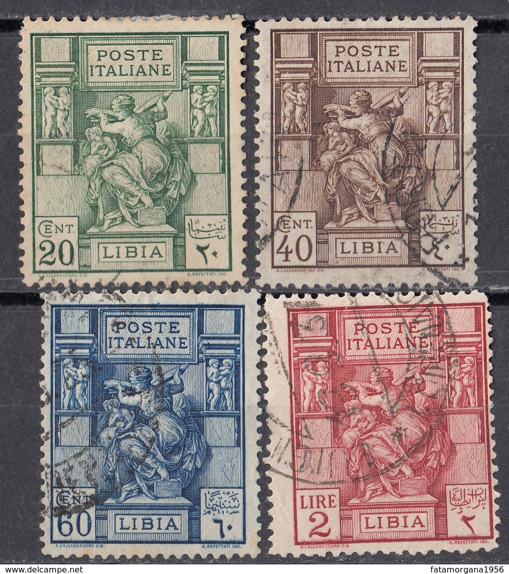 LIBIA (COLONIA ITALIANA) - Serie Completa Di 4 Valori Usati: Yvert 40/43, Come Da Immagine. - Libyen