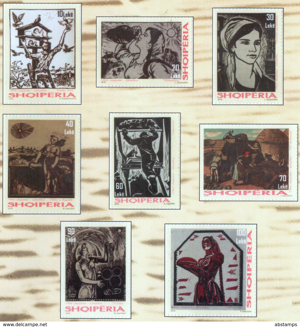 Albania Stamps 2018. Albanian Art: Graphics. Set MNH - Albania