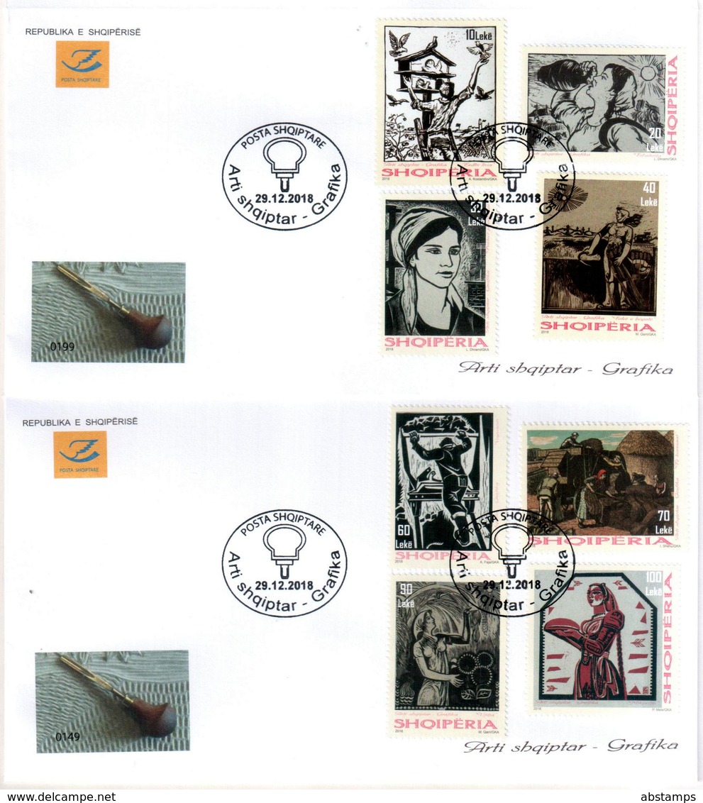 Albania Stamps 2018. Albanian Art: Graphics. FDC MNH - Albania