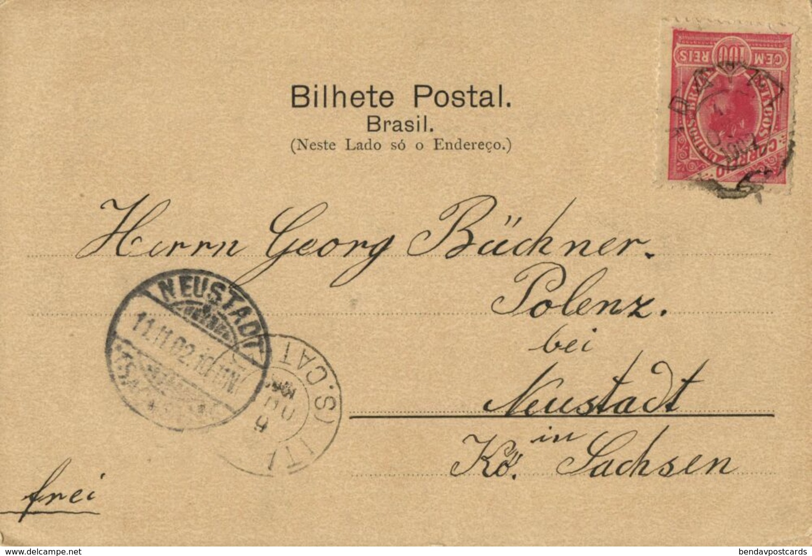 Brazil, BLUMENAU, Protestant Church And Rectory (1902) Postcard - Autres