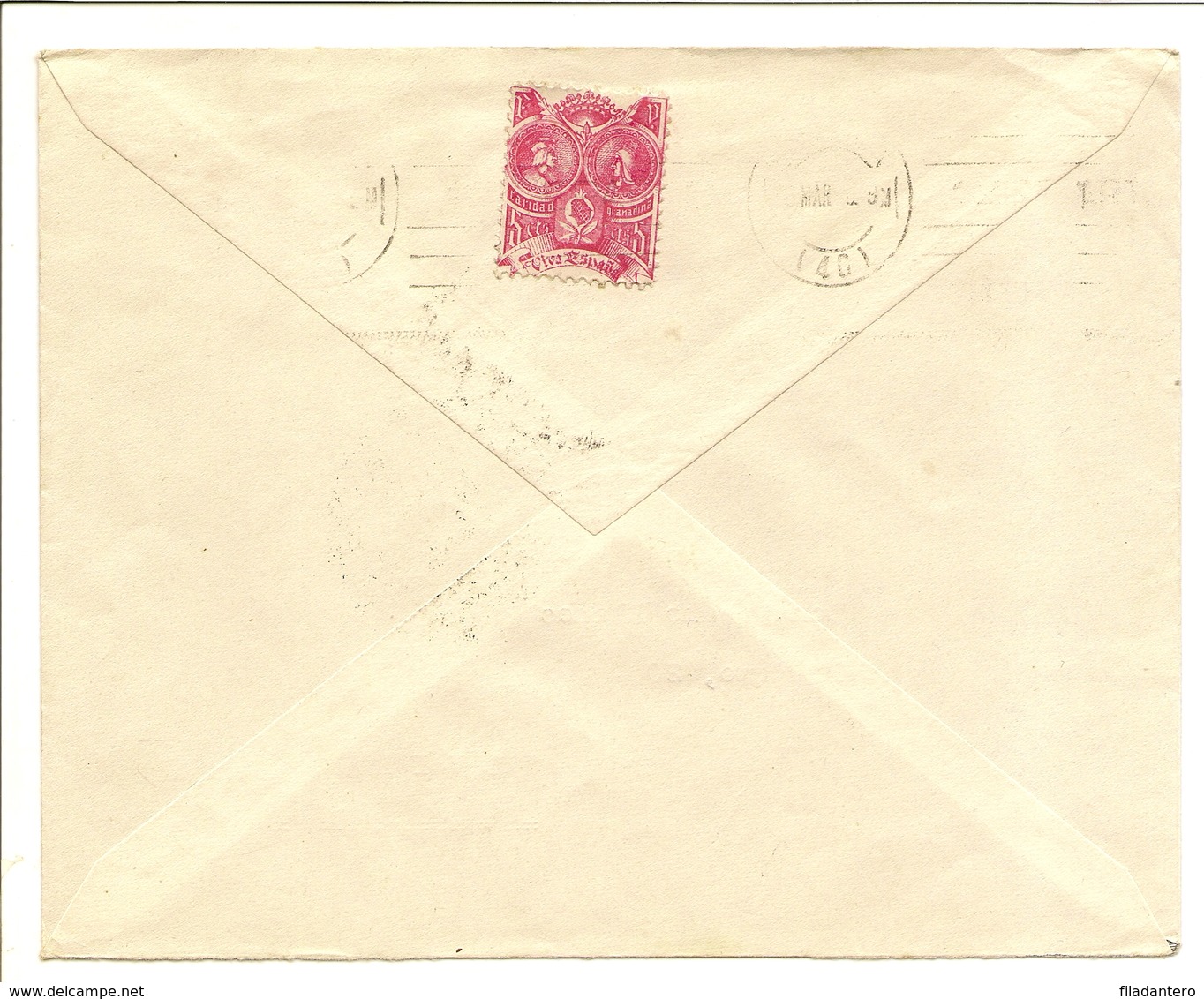 HISTORIA POSTAL Andalucía  Carta Granada-Sevilla  1937   NL749 - Otros & Sin Clasificación