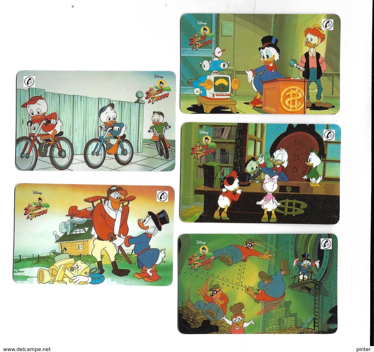 Lot De 5 CARTES TÉLÉPHONES INTERNATIONALES - DISNEY - La Bande à Picsou - Disney