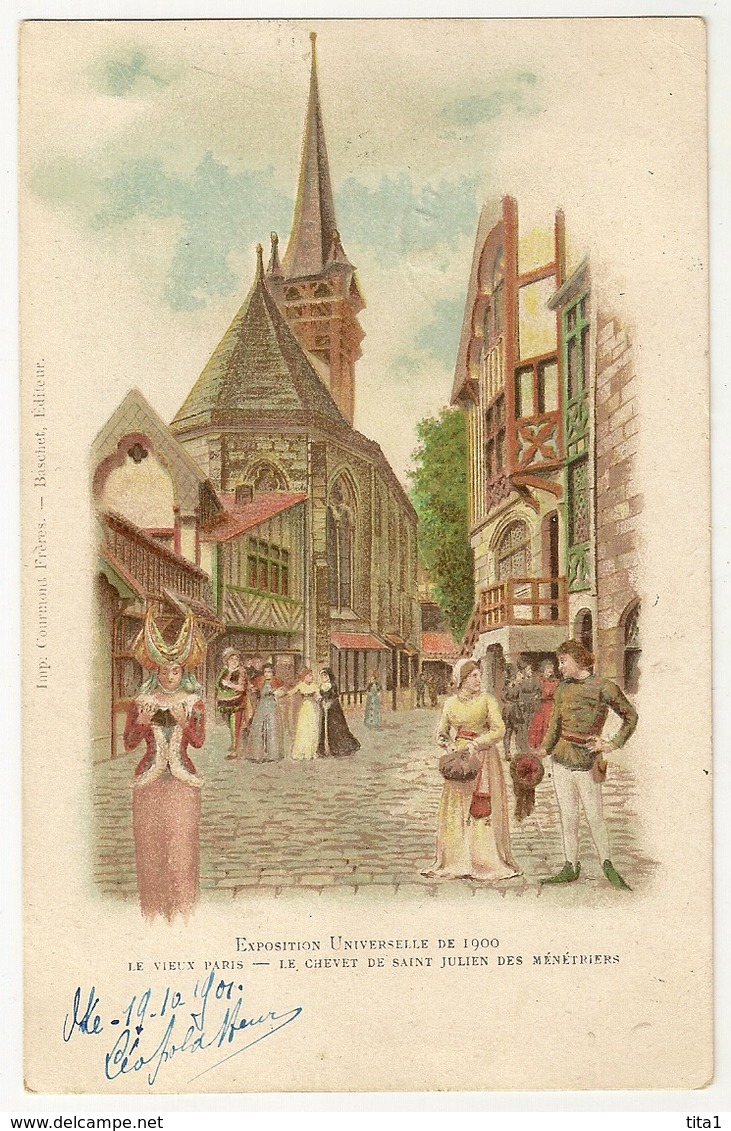 S7225 - Exposition Universelle De 1900 - Le Vieux Paris - Le Chevet De Saint Julien Des Ménétriers - Expositions