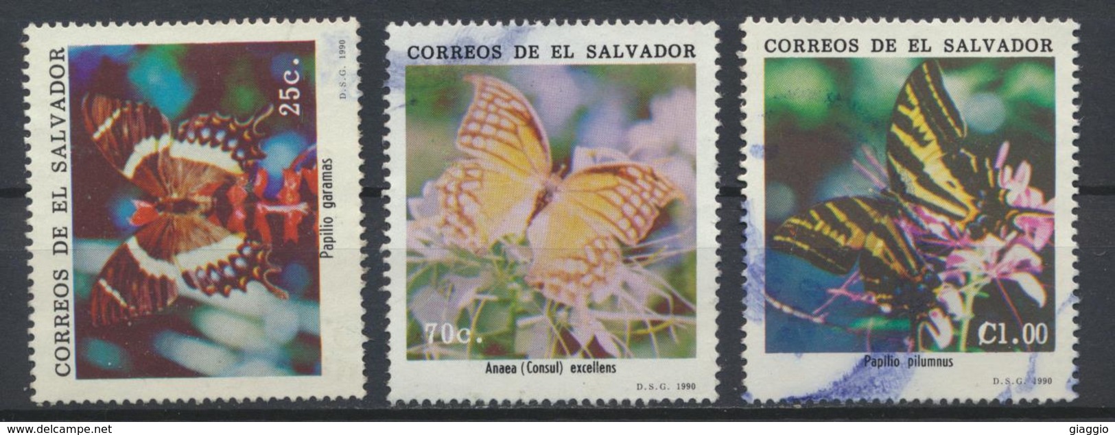 °°° EL SALVADOR - Y&T N°1091/93/94 - 1990 °°° - El Salvador