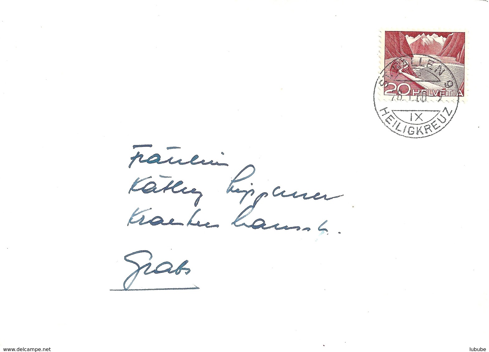 Brief  St.Gallen 9 Heiligkreuz - Grabs           1960 - Covers & Documents