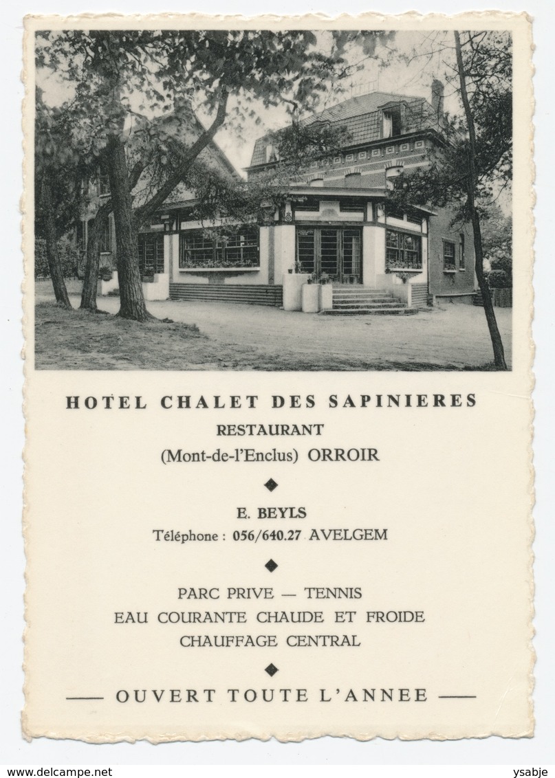 Hotel Chalet Des Sapinieres - Restaurant Orroir Avelgem - Avelgem