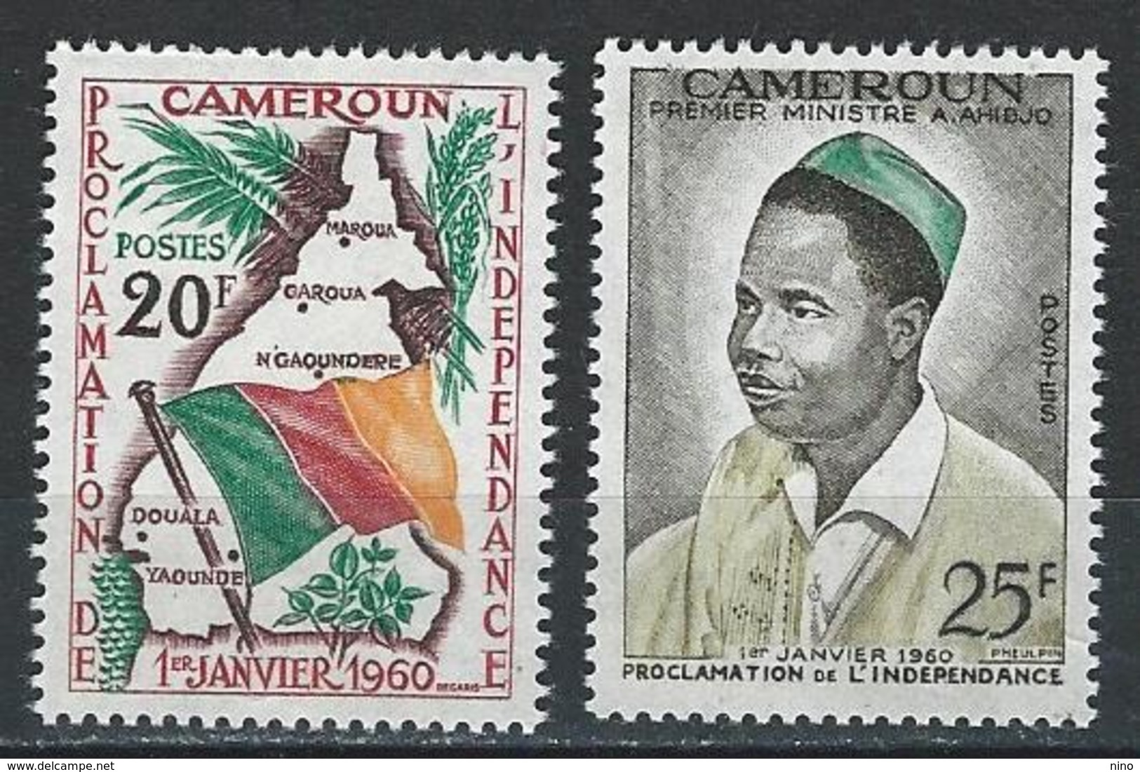 Cameroun. Scott # 336-37 MNH. Declaration Of Independence 1960 - Cameroon (1960-...)