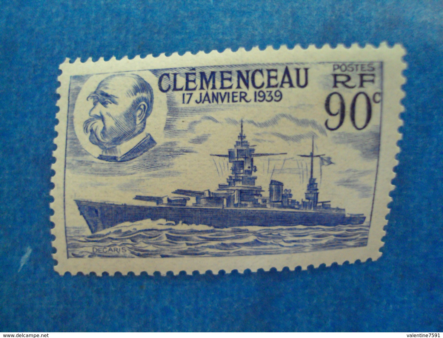 1939-  Timbre Neuf, ++  N° 425        "  Clémenceau  "       Cote   1       Net   0.30 - Neufs