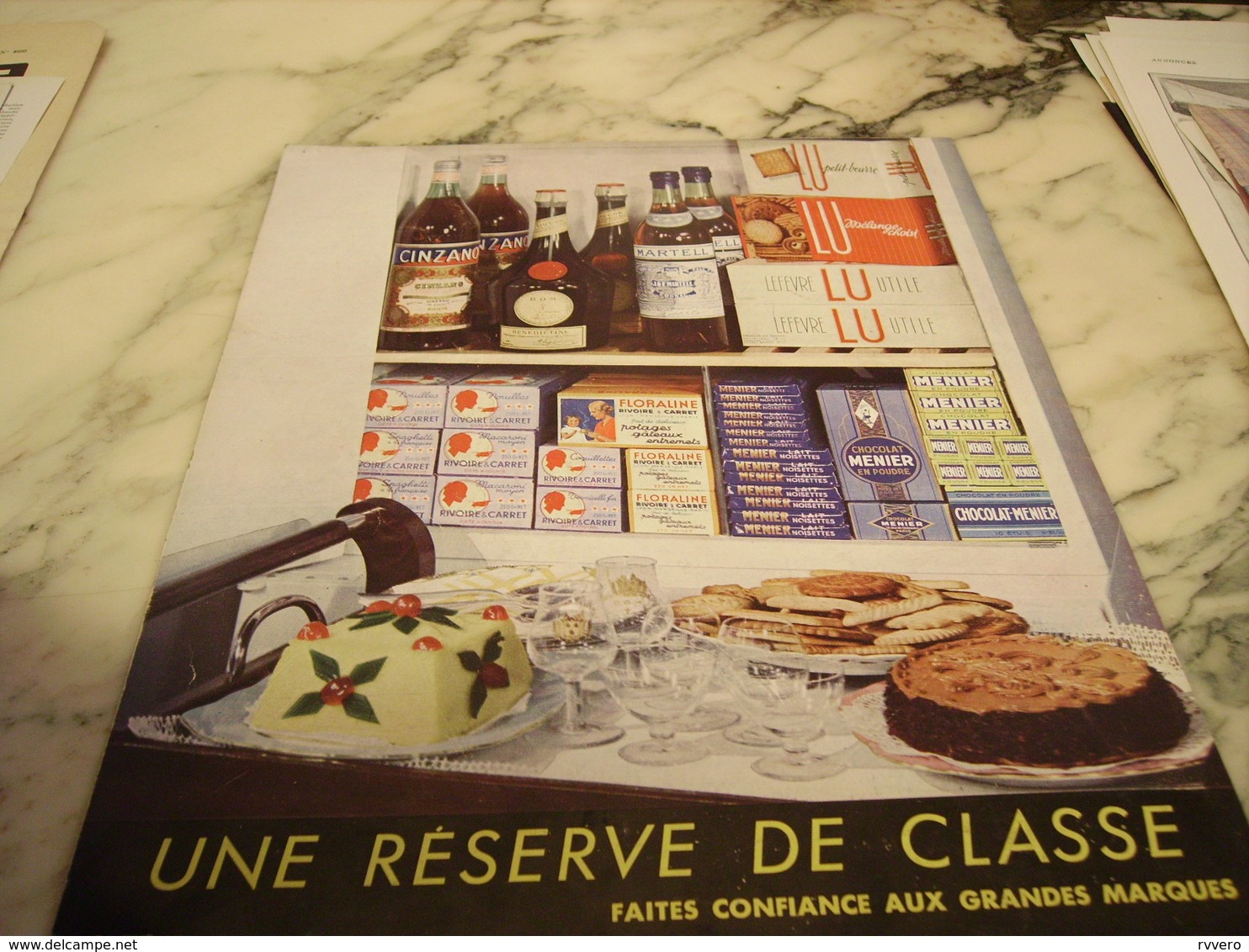 ANCIENNE PUBLICITE UNE RESERVE DE CLASSE GRANDES MARQUES 1955 - Affiches