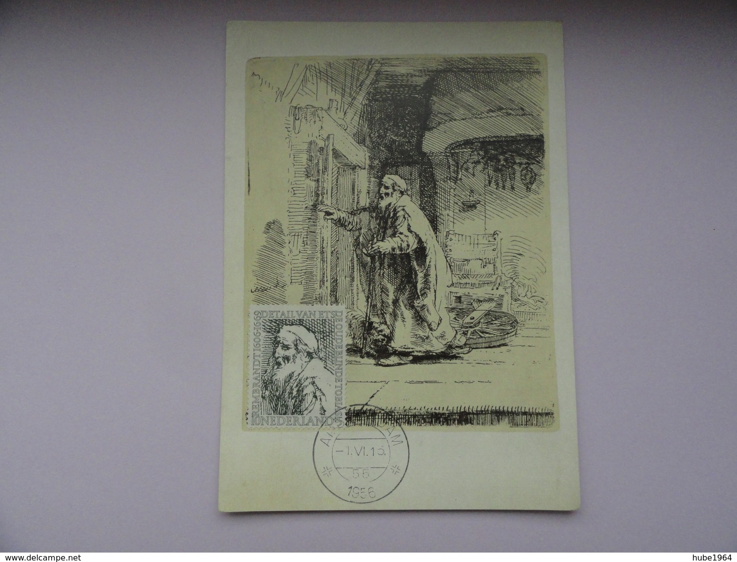CARTE MAXIMUM CARD TOBIAS L'AVEUGLE BY REMBRANDT PAYS-BAS - Rembrandt