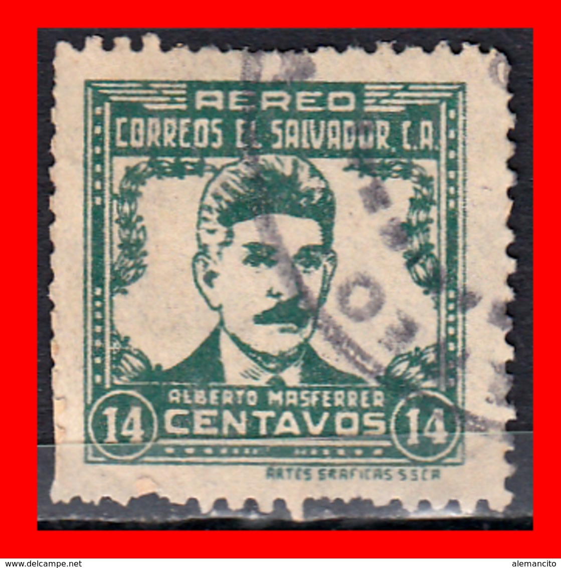 EL SALVADOR AÑO 1946 – 14 CENTAVOS ALBERTO MASFERREZ - El Salvador