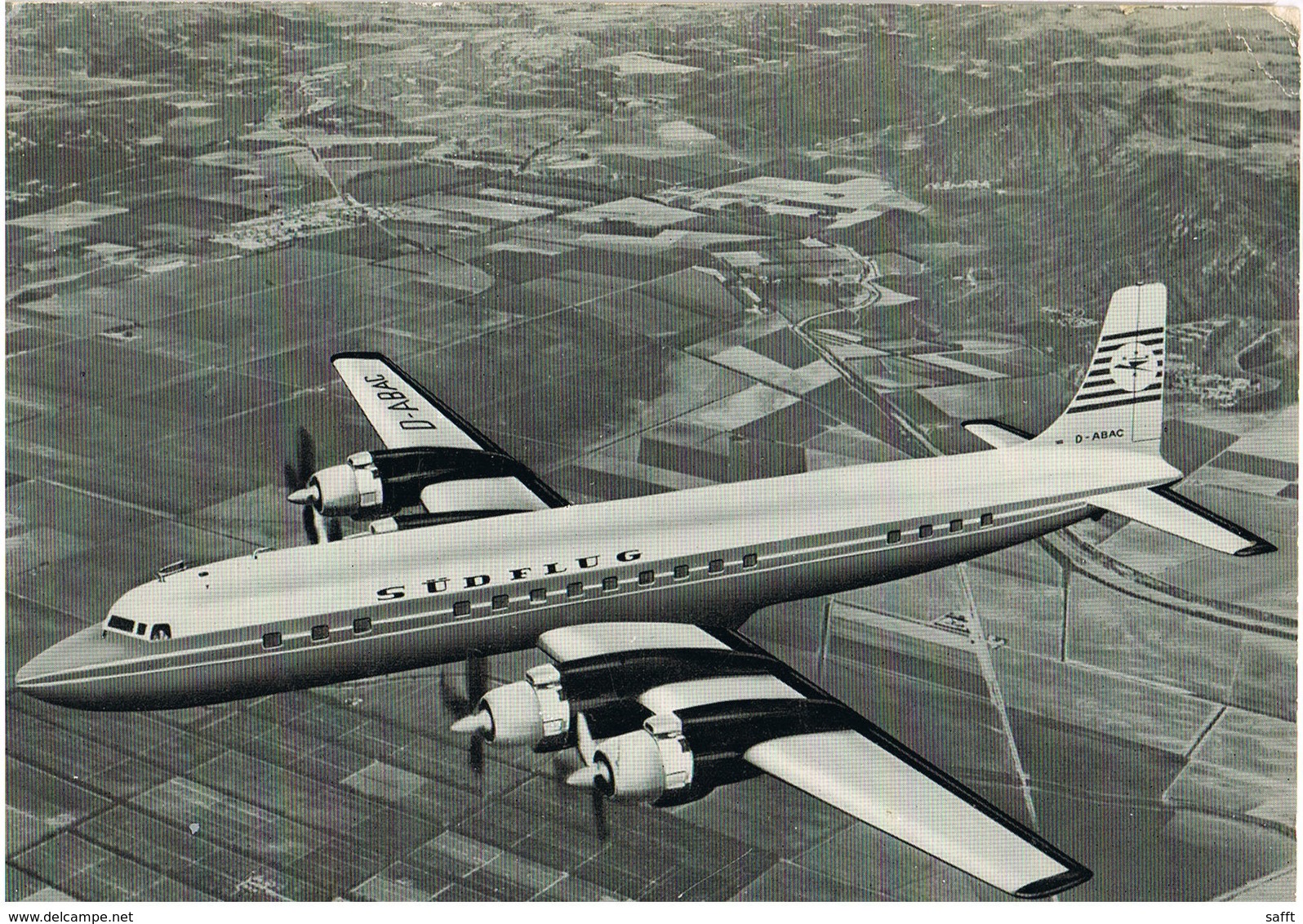 AK Südflug, Douglas DC-7 Um 1960 - 1946-....: Moderne