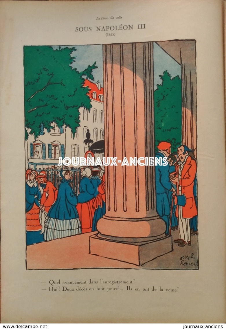 1922 LA CHARRETTE " CHARRIE " - N° 9 - LES RONDS DE CUIR - Dessins Joseph HERMARD Texte R. De JOUVENEL MILLE ALLARD - 1900 - 1949