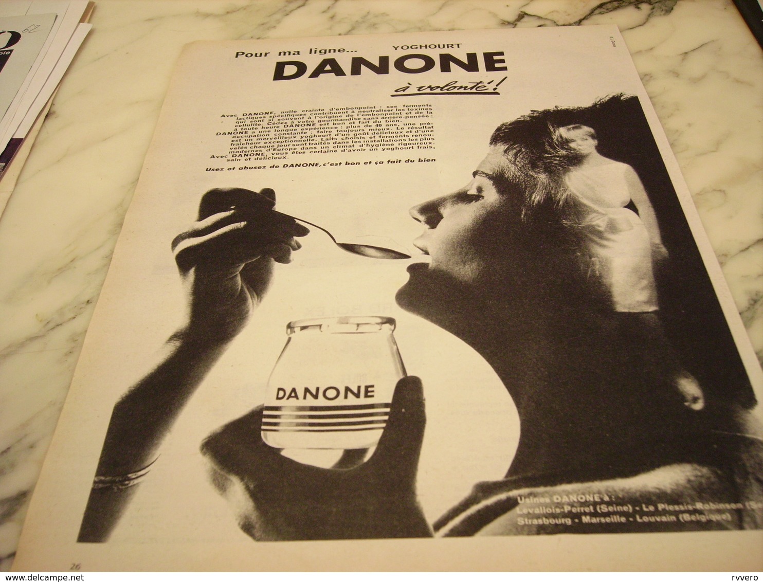 ANCIENNE PUBLICITE POUR MA LIGNE  DANONE 1962 - Affiches