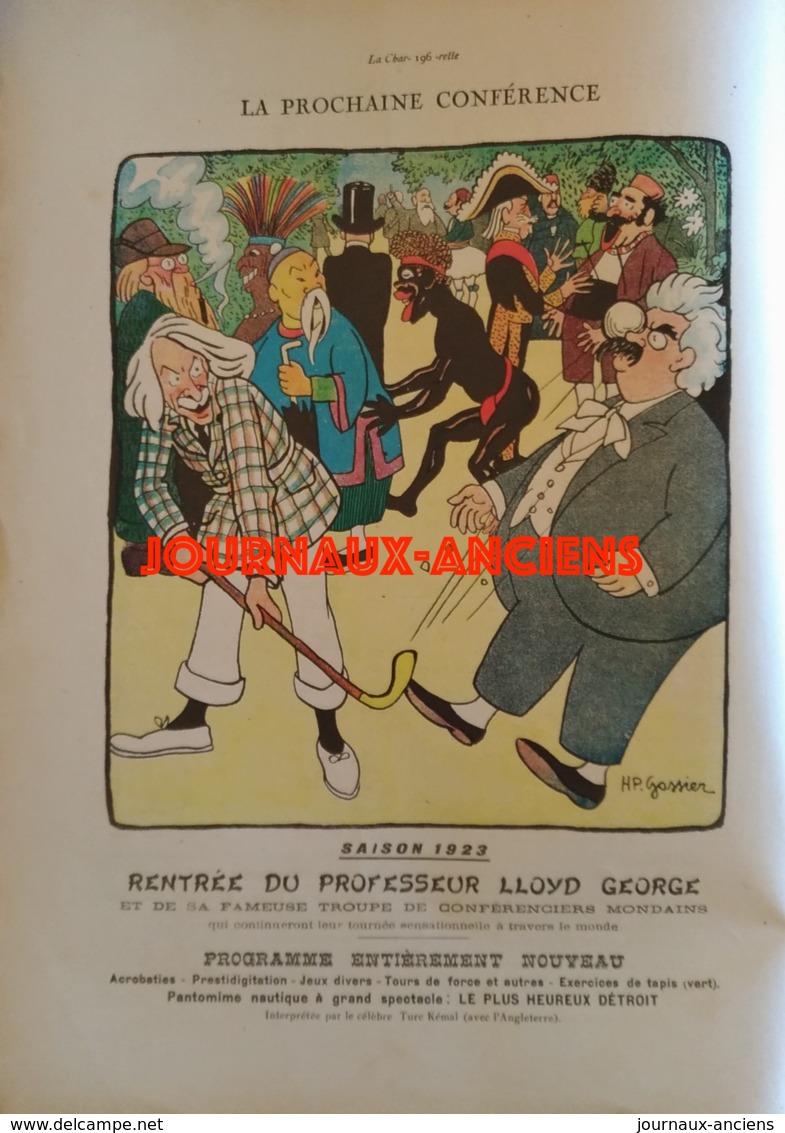 1922 LA CHARRETTE " CHARRIE " - N° 13 - L'ANNÉE 1923 -50 Estampes Des " AS " De La Caricatures - 1900 - 1949