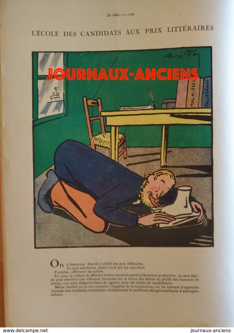 1922 LA CHARRETTE " CHARRIE " - N° 13 - L'ANNÉE 1923 -50 Estampes des " AS " de la Caricatures