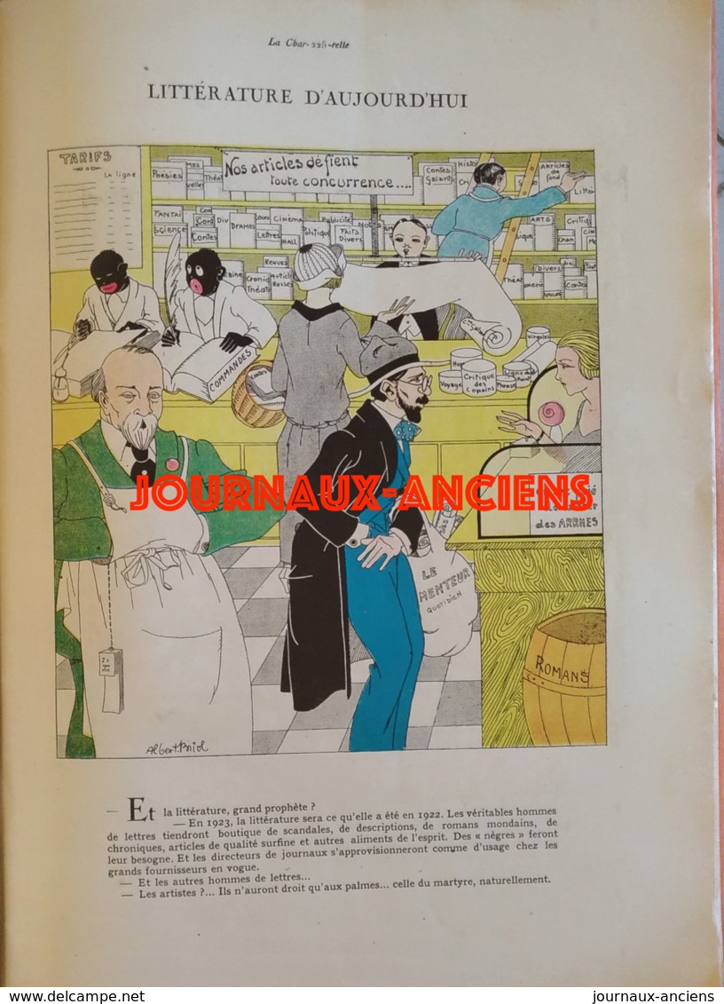 1922 LA CHARRETTE " CHARRIE " - N° 13 - L'ANNÉE 1923 -50 Estampes des " AS " de la Caricatures