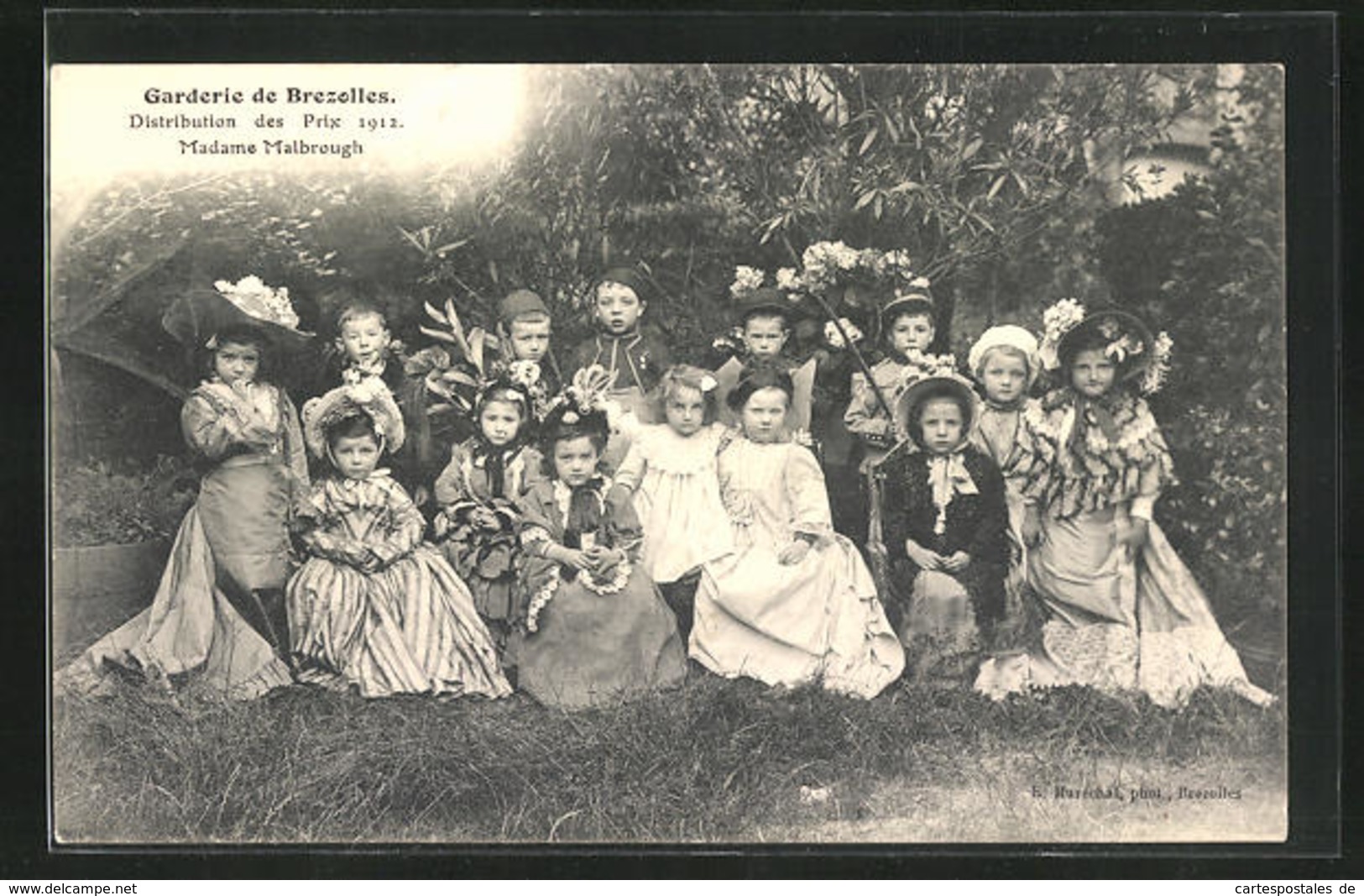 CPA Brezolles, Garderie De Brezolles, Distribution Des Prix 1912, Madame Malbrough - Autres & Non Classés