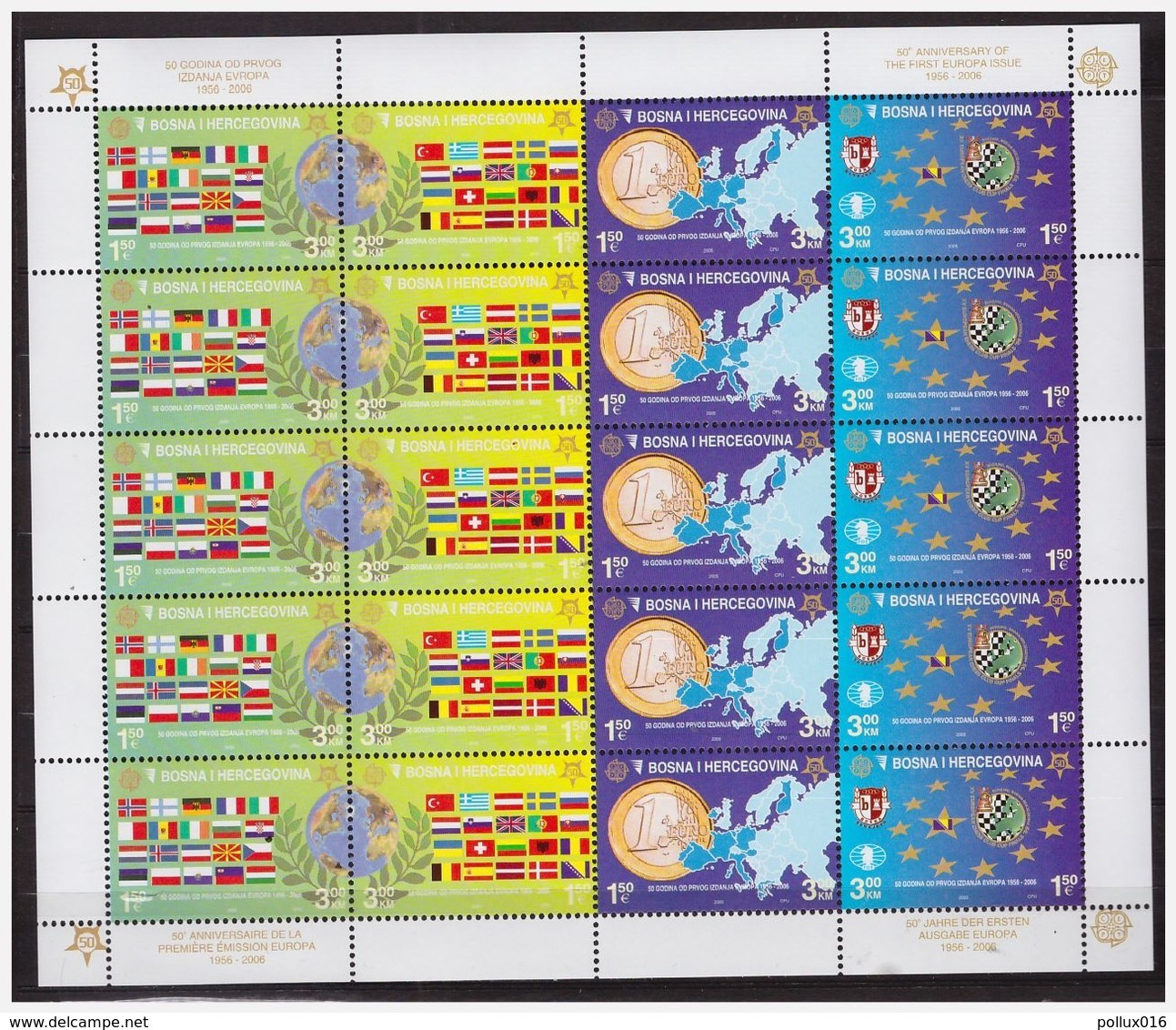 1030 Bosnia Herzegovina 2005 50 Year Europe Europa CEPT Sheet MNH - 2005