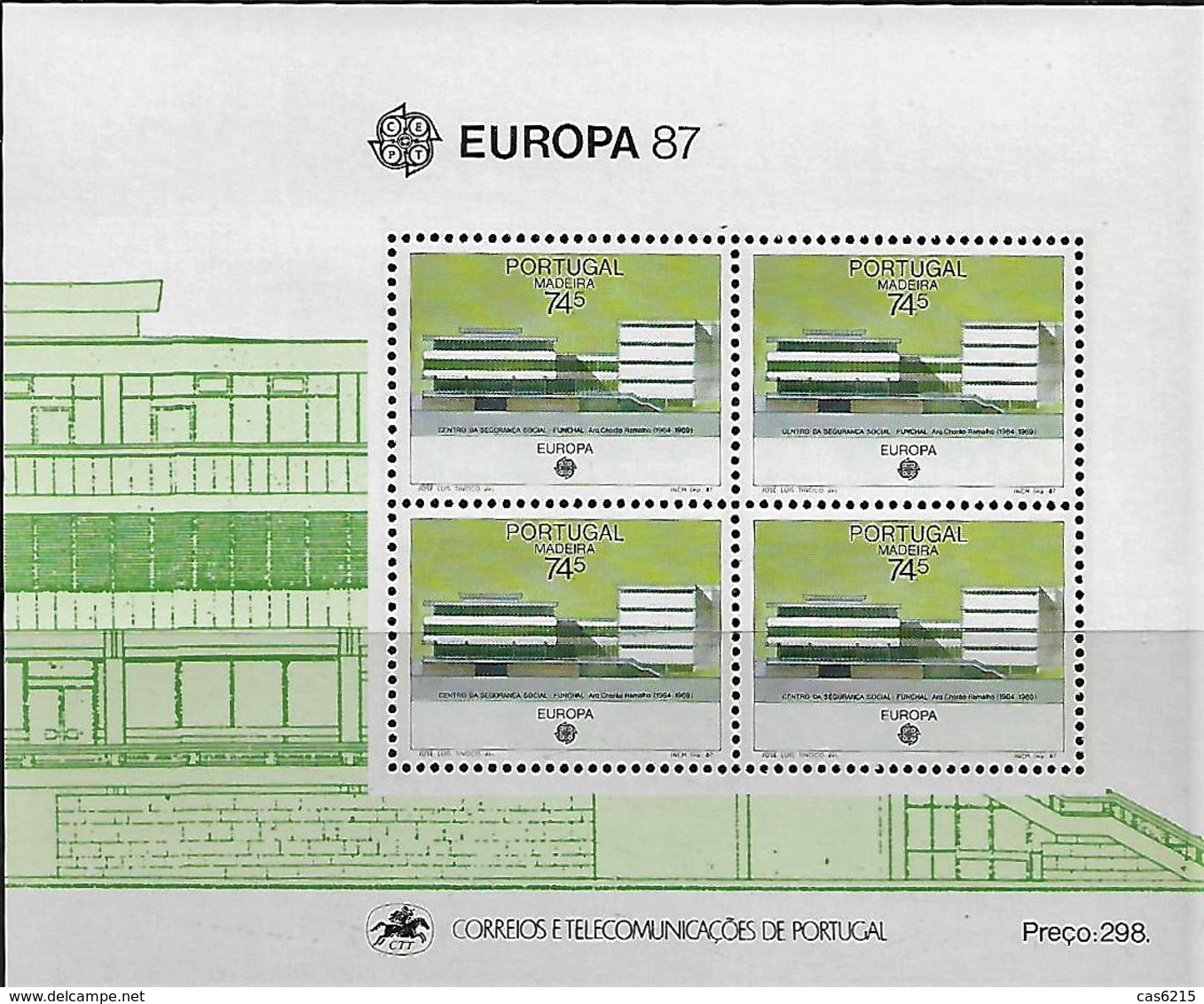 PORTUGAL MADEIRA 1987 Europa Architecture Moderne  1 SS MNH - 1987