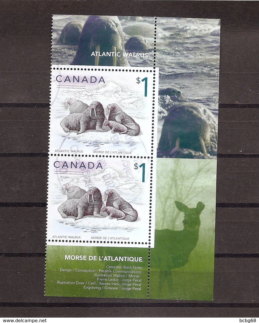 CANADA $1 Atlantic Walrus - Used Scott 1689b X 2 FU - Other & Unclassified