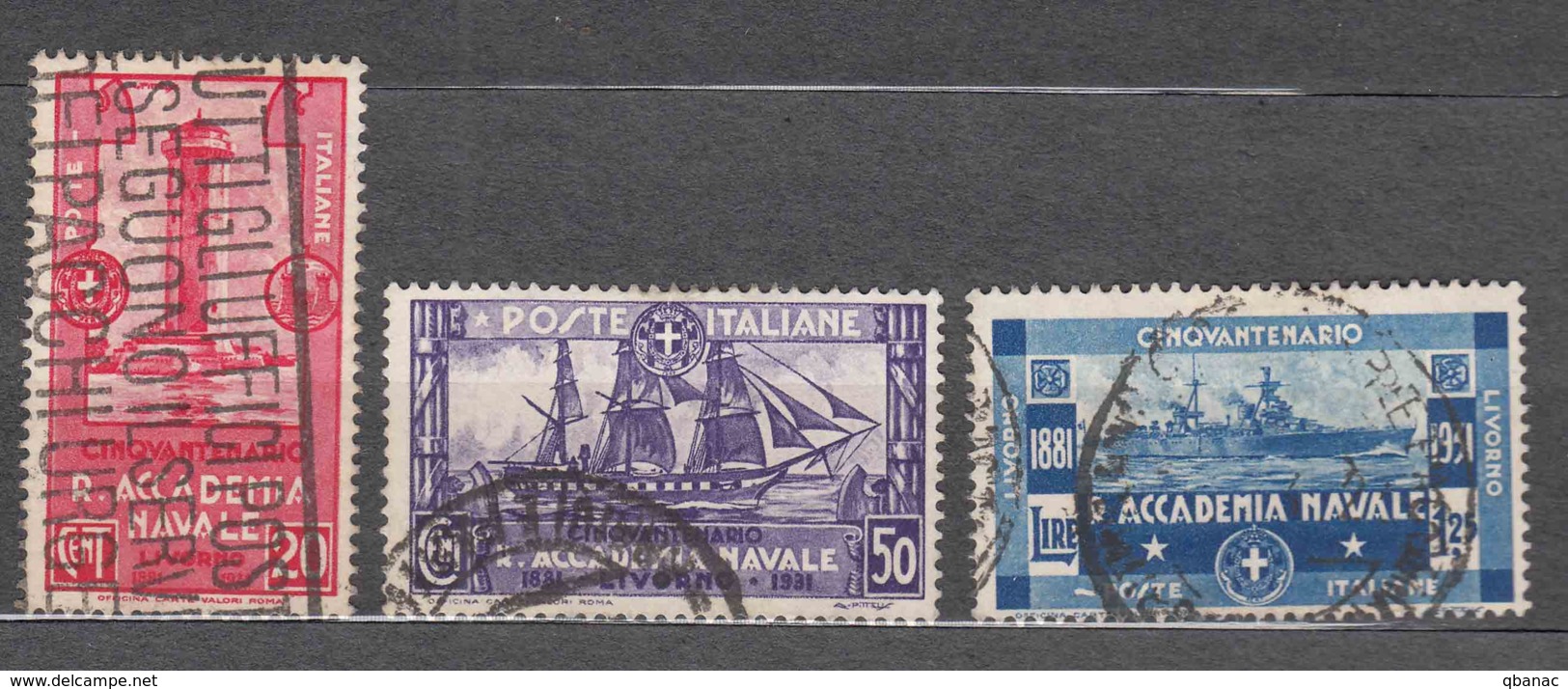 Italy Kingdom 1931 Sassone#300-302 Mi#369-371 Used - Usati