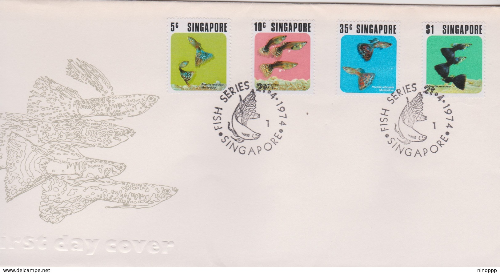 Singapore 1974 Fish FDC - Singapour (1959-...)