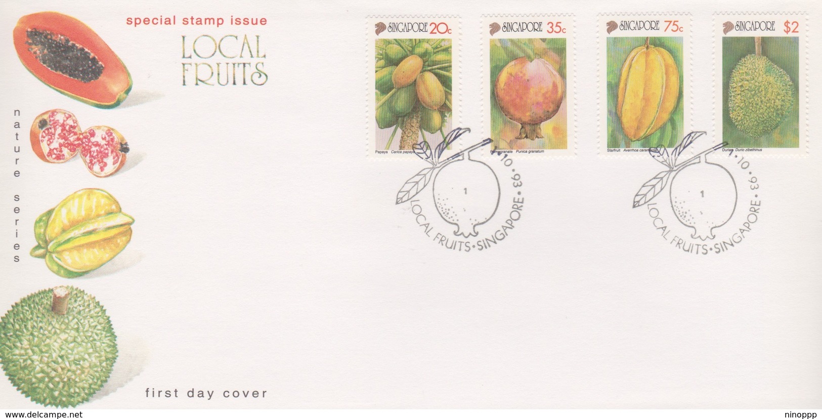 Singapore 1993 Local Fruits FDC - Singapore (1959-...)