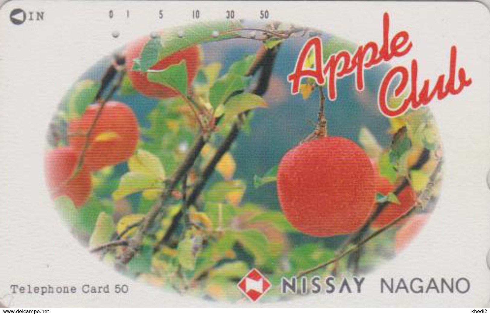 Télécarte Japon / 270-02176 - Fruit POMME - APPLE CLUB NISSAY NAGANO Japan  Phonecard - APFEL Obst TK - 78 - Lebensmittel