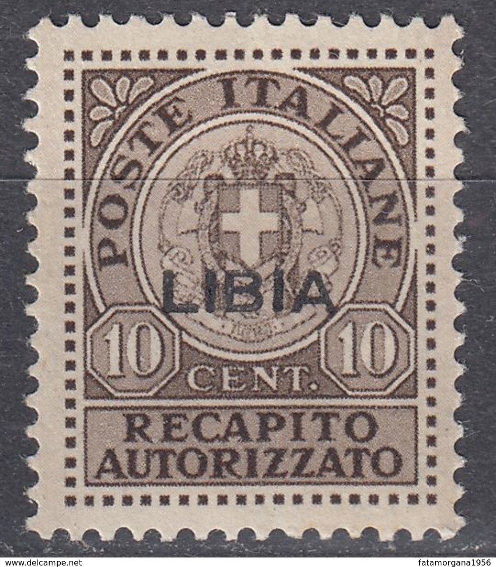 LIBIA (COLONIA ITALIANA) - 1942 - Recapito Autorizzato, Unificato 4, Nuovo, 10 Centesimi, Come Da Immagine. - Libia