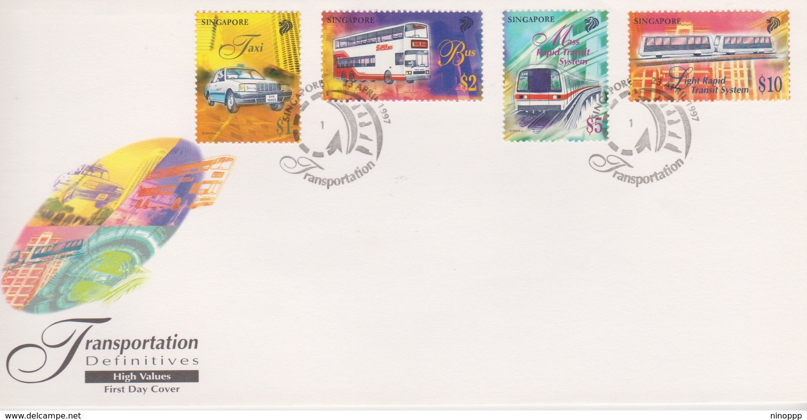 Singapore 1997 Transportation Definitive High Values FDC - Singapore (1959-...)