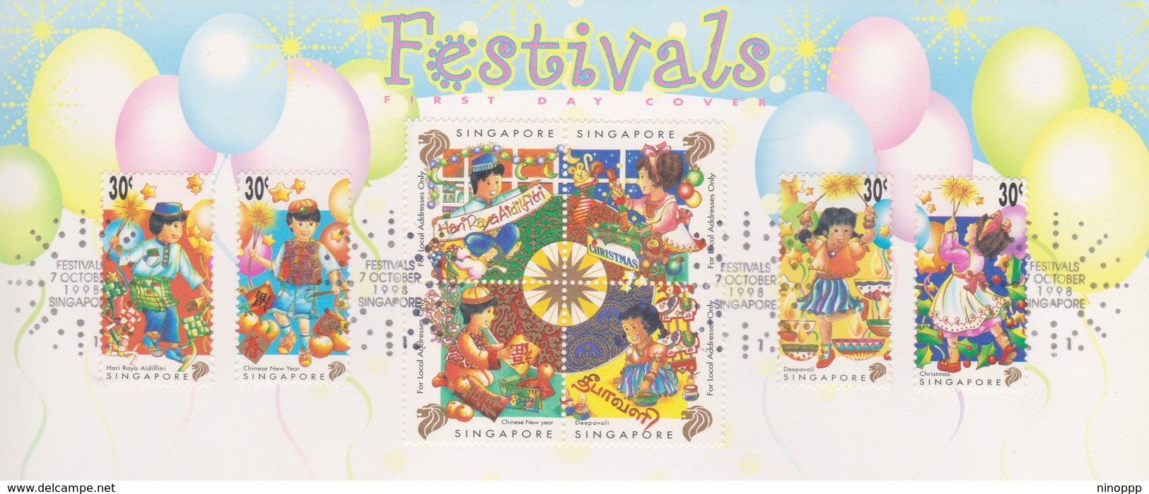 Singapore 1998 Festivals FDC - Singapore (1959-...)