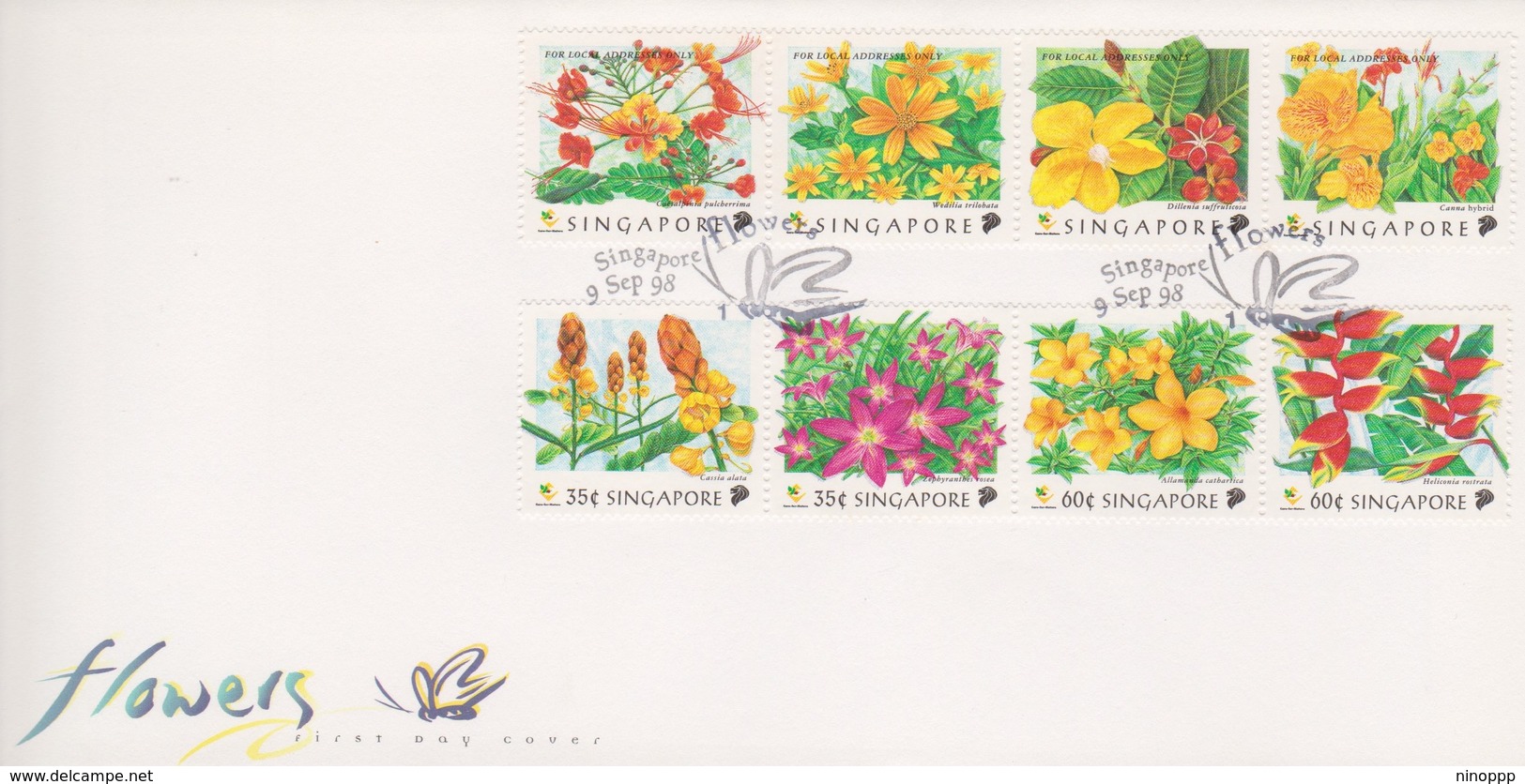 Singapore 1998 Flowers  FDC - Singapore (1959-...)