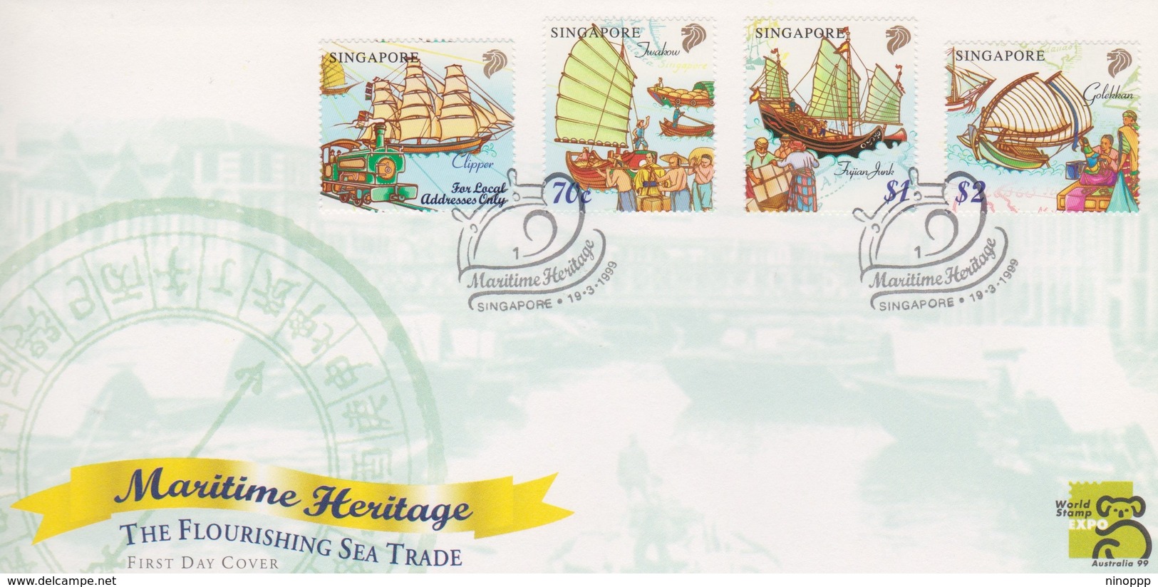 Singapore 1999 Maritime Heritage FDC - Singapore (1959-...)