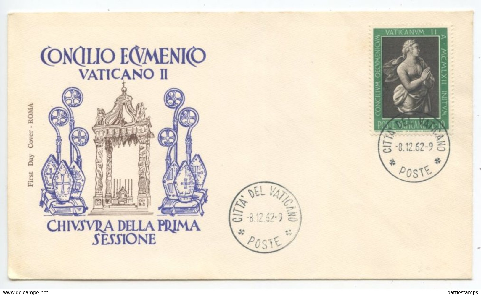 Vatican 1962 Cover Vatican Ecumenical Council - Closing Of The First Session - Covers & Documents