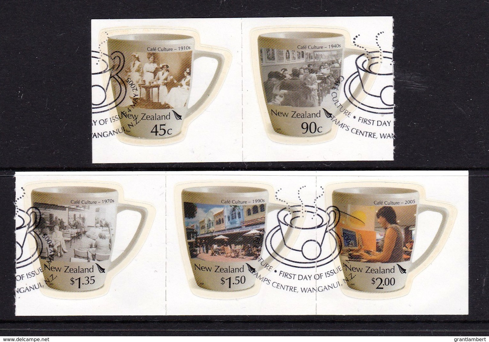 New Zealand 2005 Cafe Culture Set Of 5 Used - Used Stamps