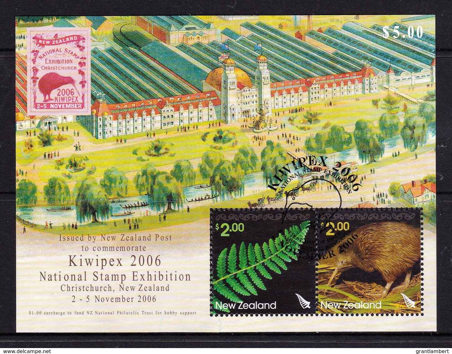 New Zealand 2006 Kiwipex Exhibition Christchurch Minisheet Used - Used Stamps