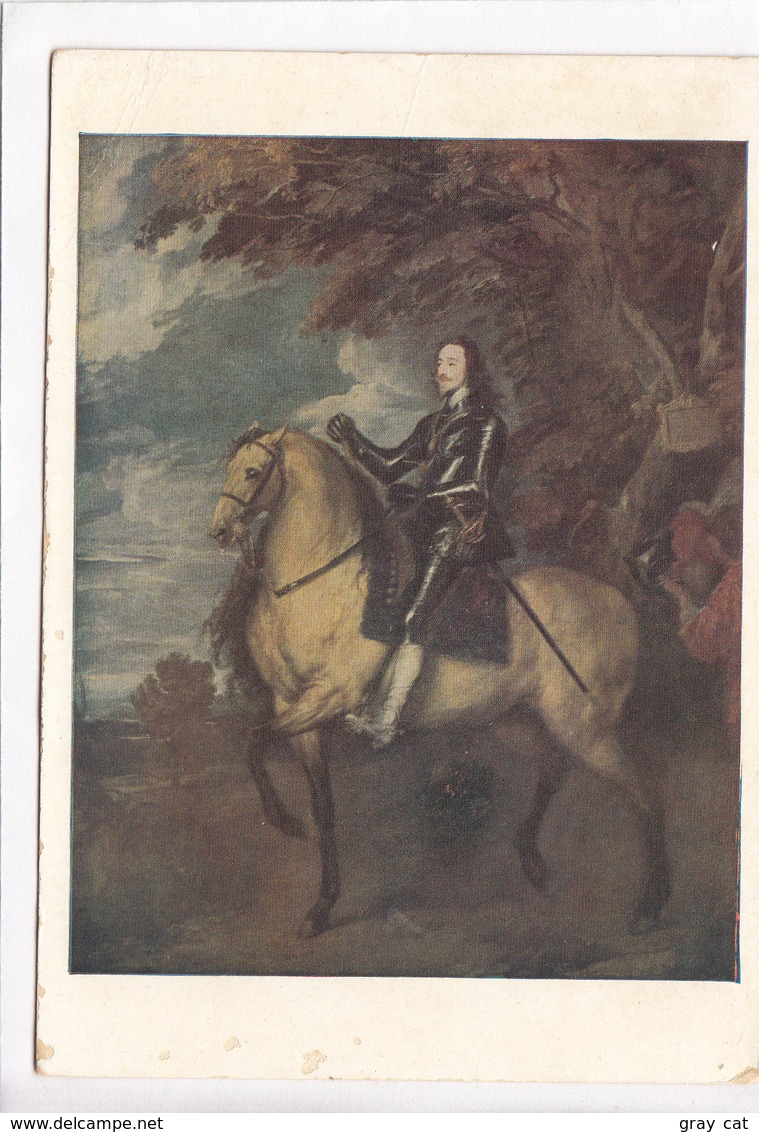 Van Dyck: Charles I On Horseback, National Gallery, Unused Postcard [22650] - Paintings