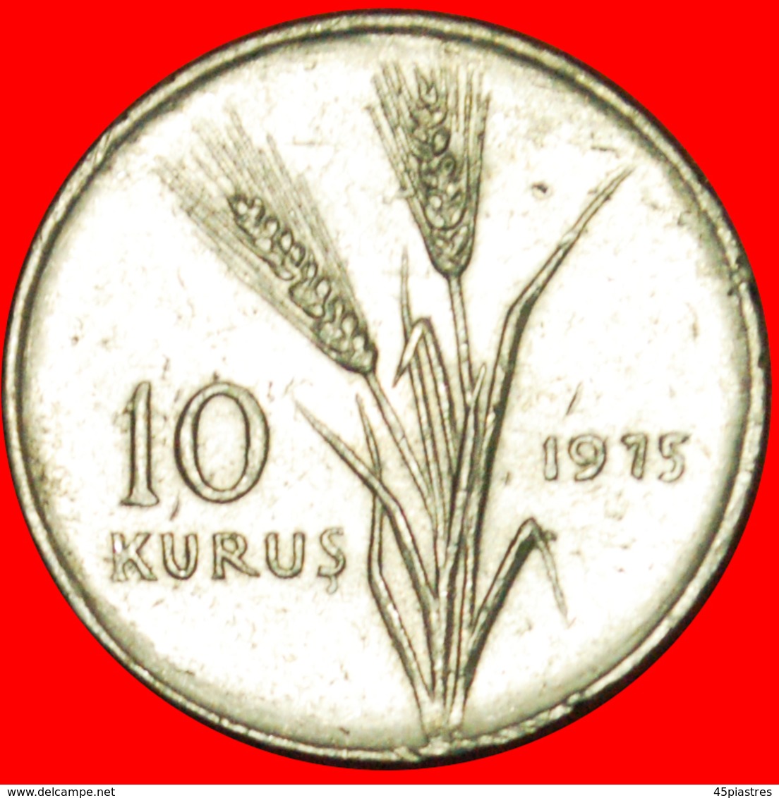 # Ataturk On Tractor (1881-1938):  TURKEY ★ 10 KURUS 1975 FAO!  LOW START ★ NO RESERVE! - Turquie