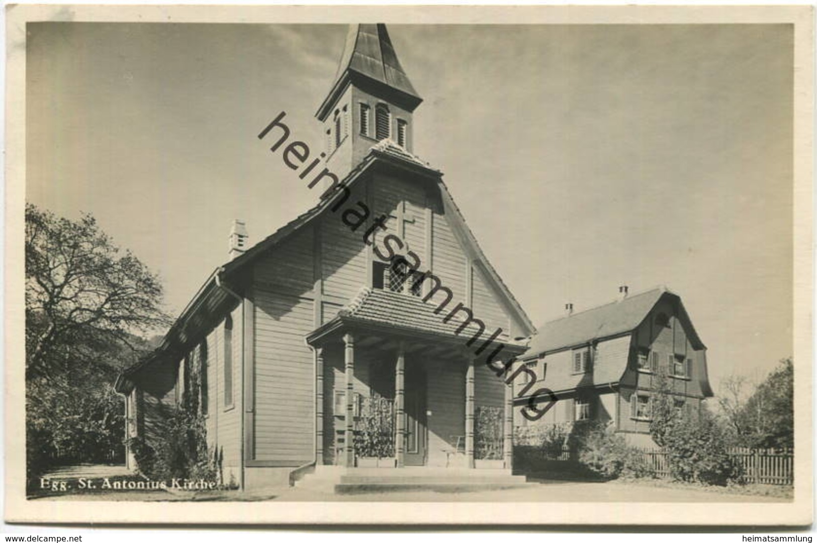 Egg (ZH) - St. Antonius Kirche - Foto-AK - Verlag J. Gaberell Thalwil - Gel. 1933 - Thalwil