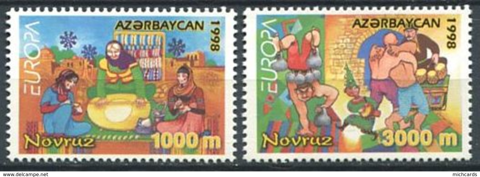 242 AZERBAIDJAN 1998 - Yvert 359/60 - Europa Fete Et Festival - Neuf ** (MNH) Sans Trace De Charniere - Azerbaïdjan