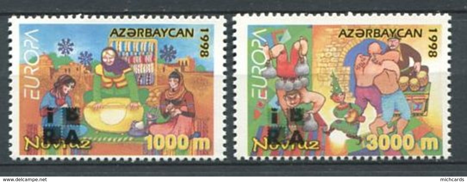 242 AZERBAIDJAN 1999 - Yvert 386/87 Logo IBRA - Europa Fete Et Festival - Neuf ** (MNH) Sans Trace De Charniere - Azerbaïdjan