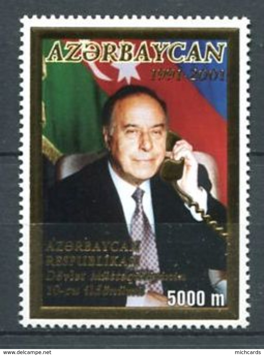 242 AZERBAIDJAN 2001 - Yvert 423 - President H A Aliyev - Neuf ** (MNH) Sans Trace De Charniere - Azerbaïdjan