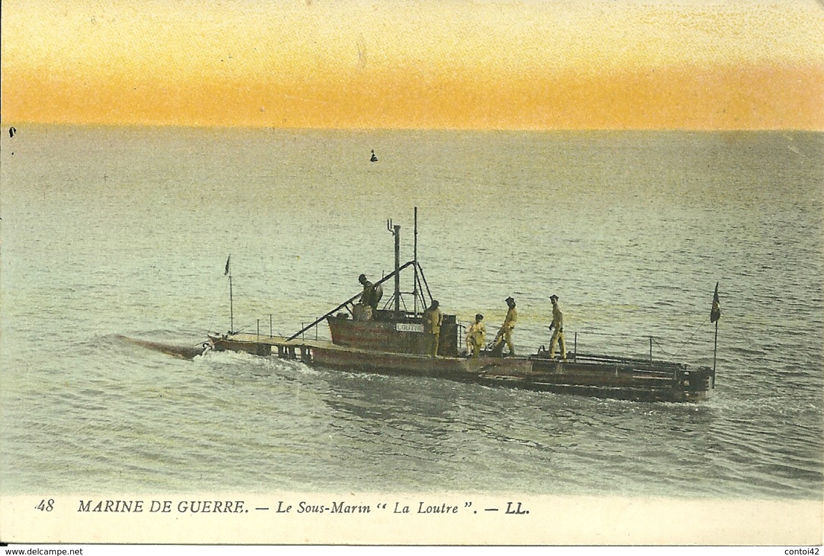 SOUS MARIN LA LOUTRE N°48 MARINE  DE GUERRE MILITARIA BATEAUX EDITEUR LL - Unterseeboote