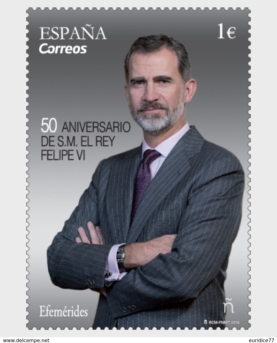 Spain 2018 - 50th Anniversary S.M. King Philip VI - Nuevos