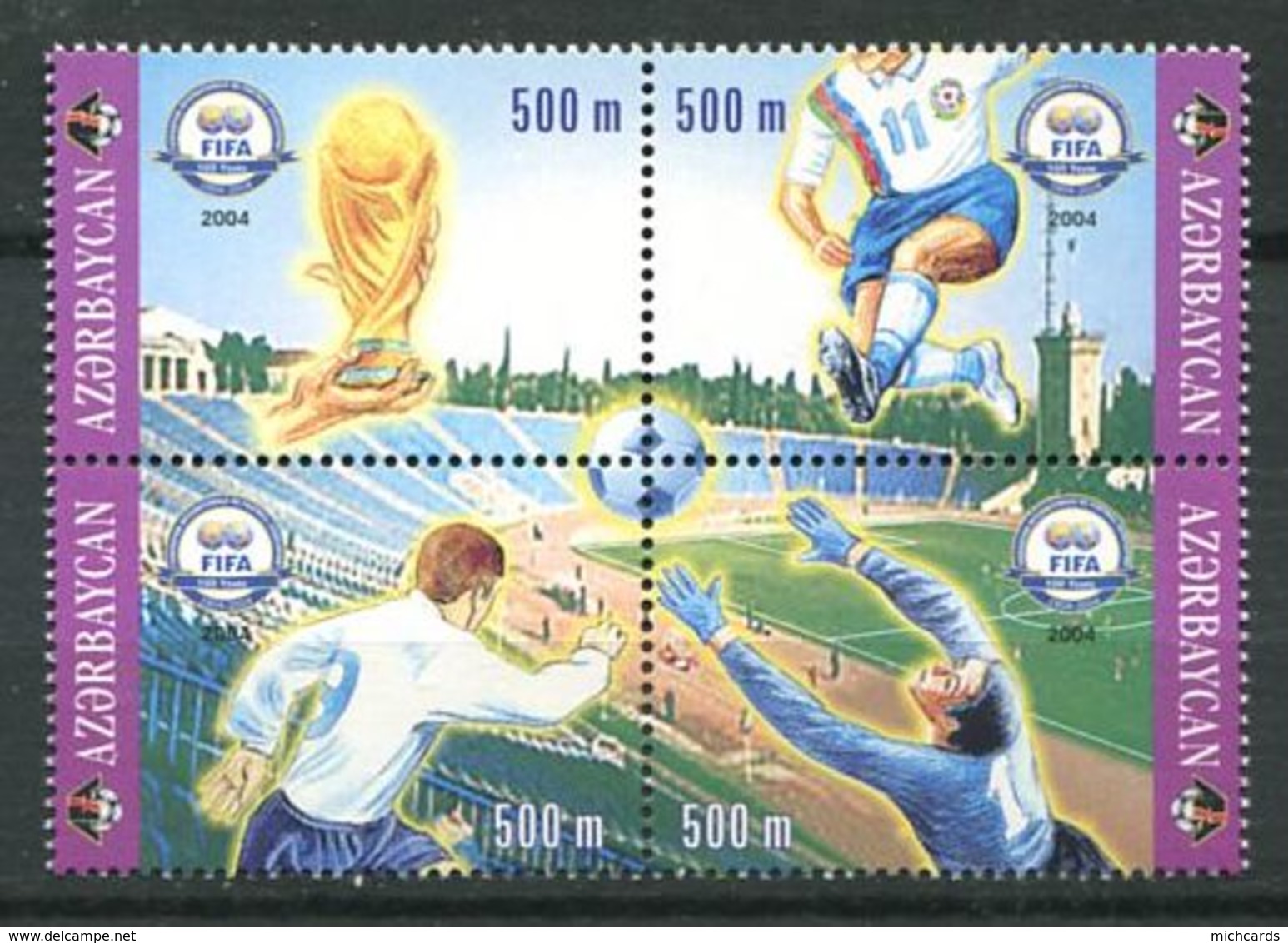 242 AZERBAIDJAN 2004 - Yvert 496/99 - Fifa Football - Neuf ** (MNH) Sans Trace De Charniere - Azerbaïdjan