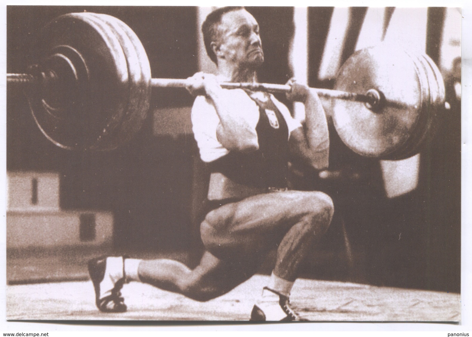 Weightlifting  Halterophile - Waldemar Baszanowski, By E.W. F. PC - Gewichtheben
