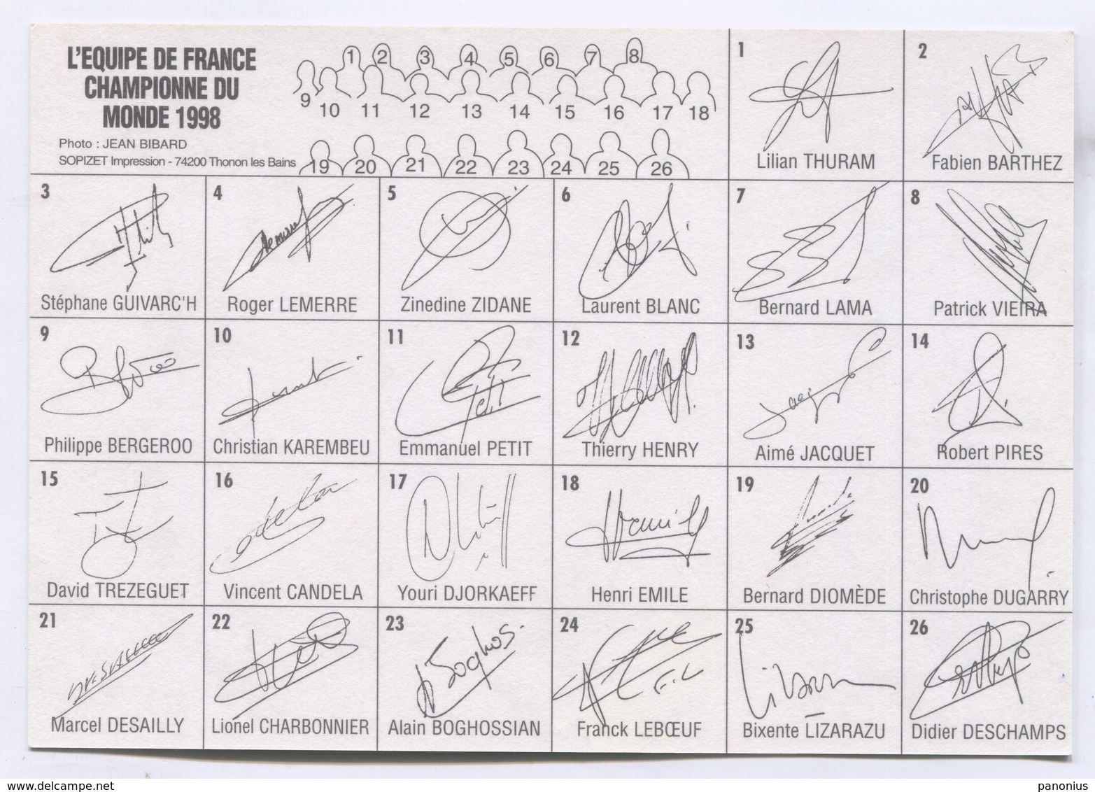 FOOTBALL / SOCCER / FUTBOL / CALCIO - FIFA WORLD CUP FRANCE 1998. Champions Autographs - Calcio